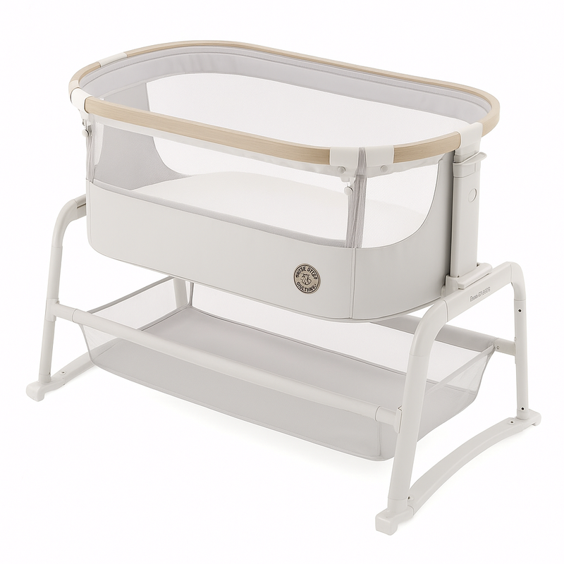 Berço Baby Side Dobrável e Portátil Brinkei – Praticidade em Cada Detalhe