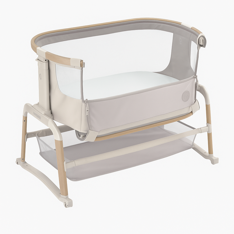 Berço Baby Side Dobrável e Portátil Brinkei – Praticidade em Cada Detalhe